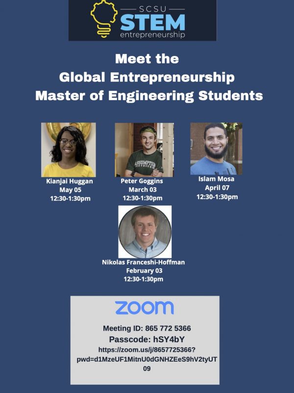 Meet the Global Entrepreneurship Master of Engineering Students